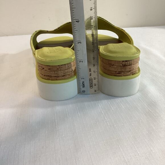 Franco Sarto Women’s White & Green Slide-on Wedge Sandals Size 8W NWOT - Picture 5 of 10